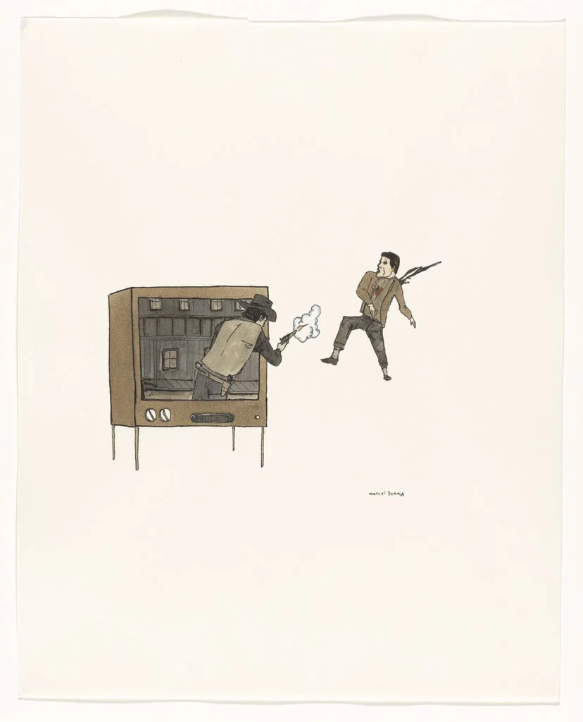 Untitled, by Marcel Dzama, watercolor, 2000