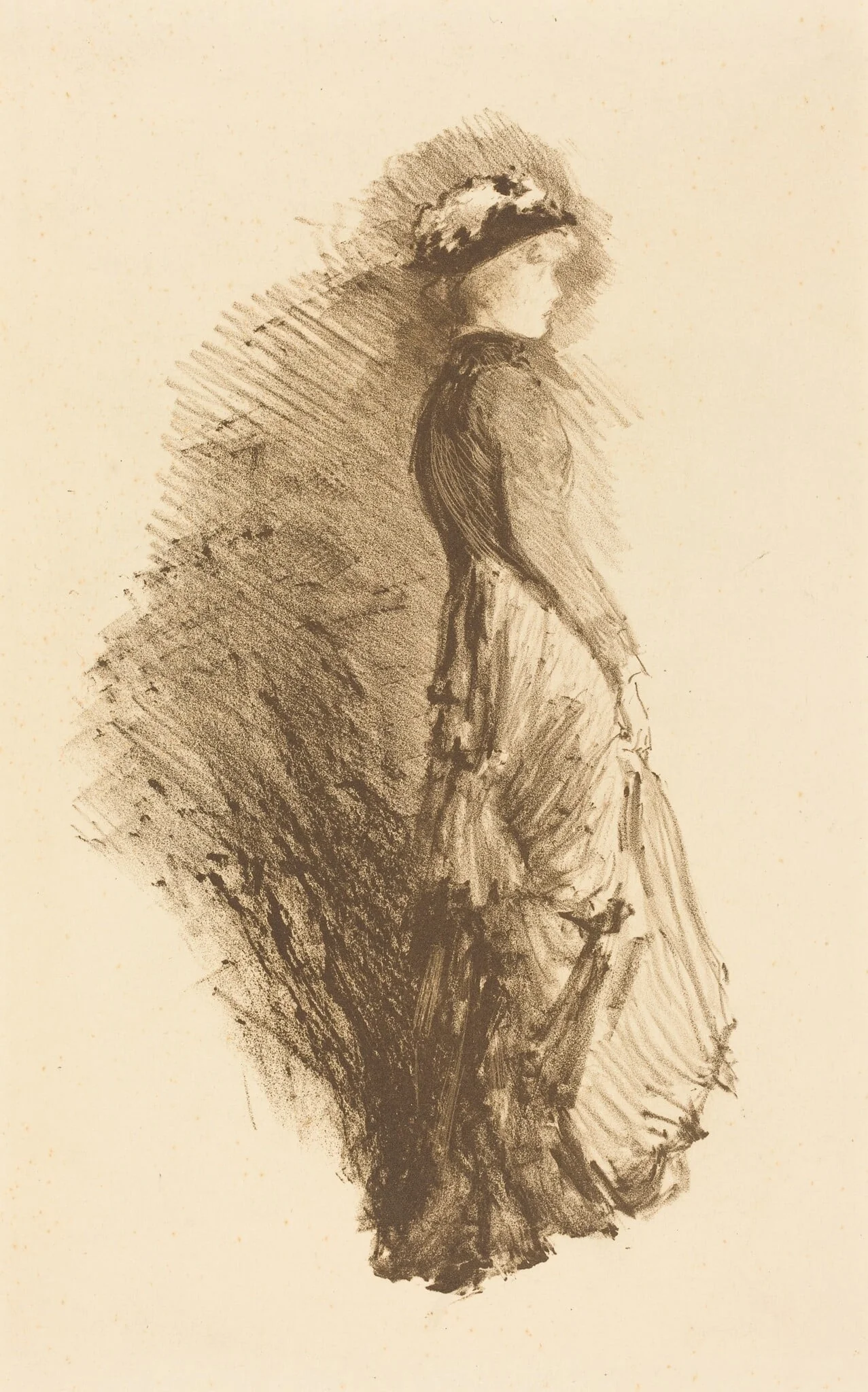 Study, by James McNeill Whistler, ink, 1878