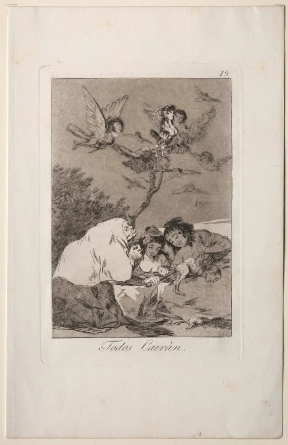 All Will Fall, Plate 19, by Francisco Goya, 1799