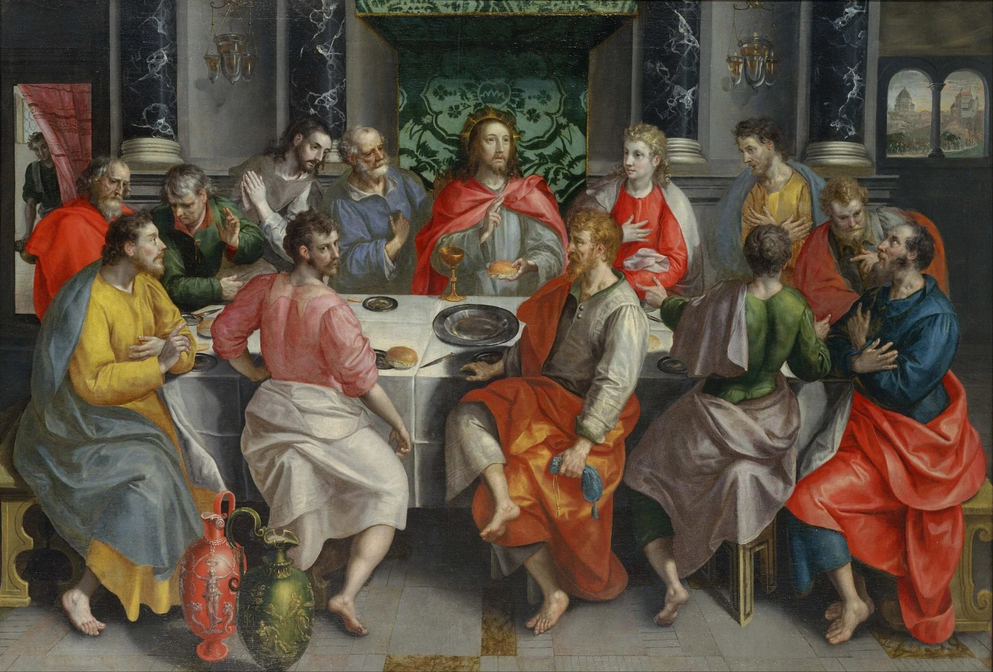 The Last Supper, by Maerten de Vos, oil, 1590