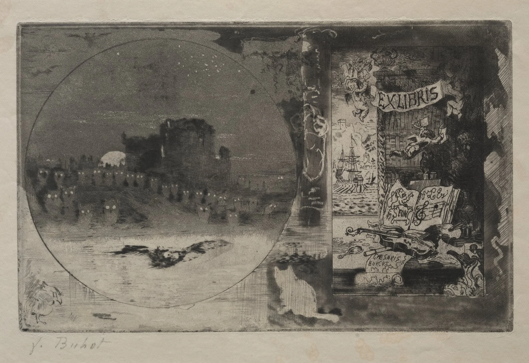 The Castle of the Owls, by Félix-Hilaire Buhot, 1887