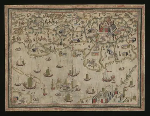 清  佚名  台南地區荷蘭城堡|Forts Zeelandia and Provintia and the City of Tainan