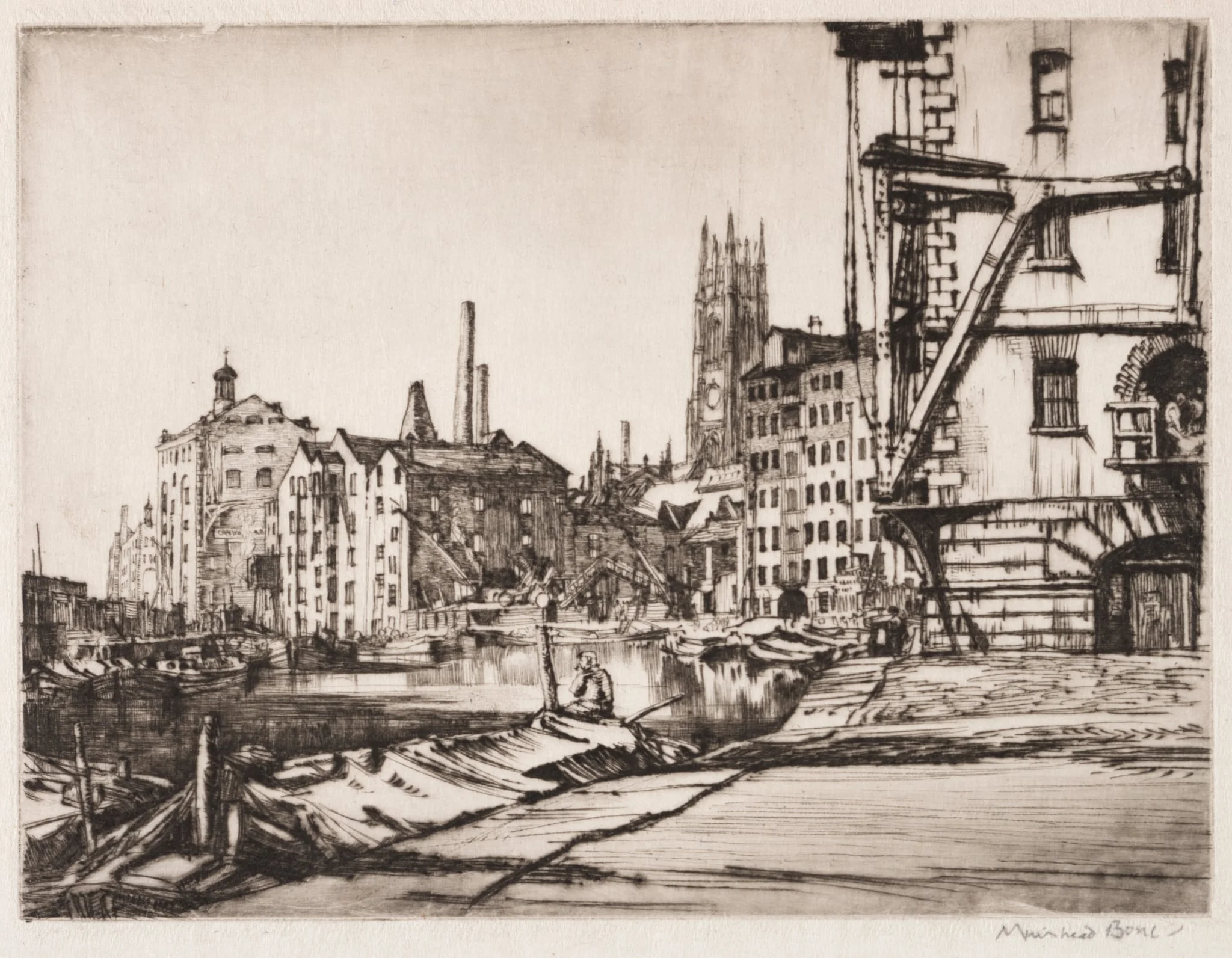 Leeds Warehouses, by Muirhead Bone, 1905