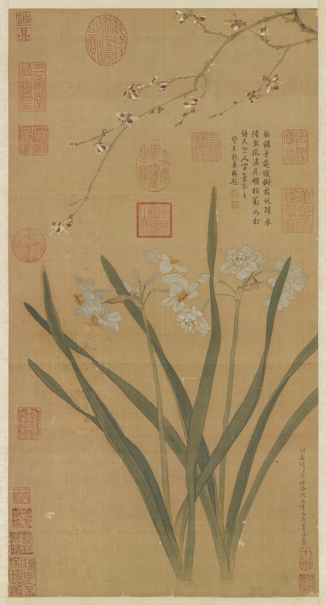 Narcissi and Chimonanthus, by Qiu Ying, unspecified, 1547
