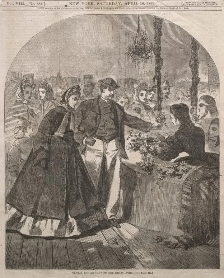 Floral Department of the Great Fair, by Winslow Homer, 1864