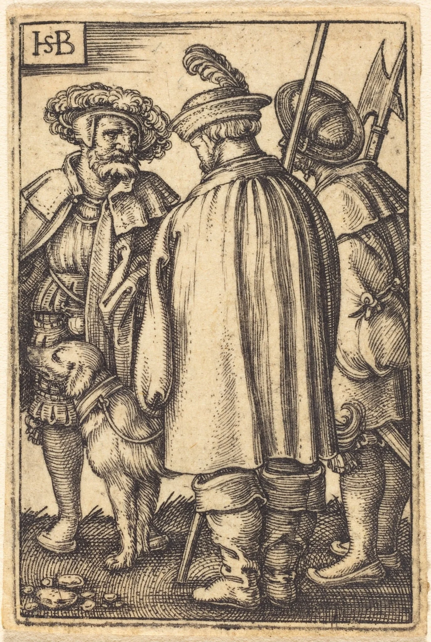 Three Soldiers and a Dog