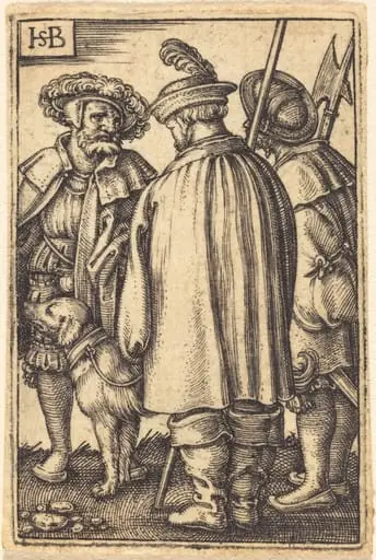 Three Soldiers and a Dog