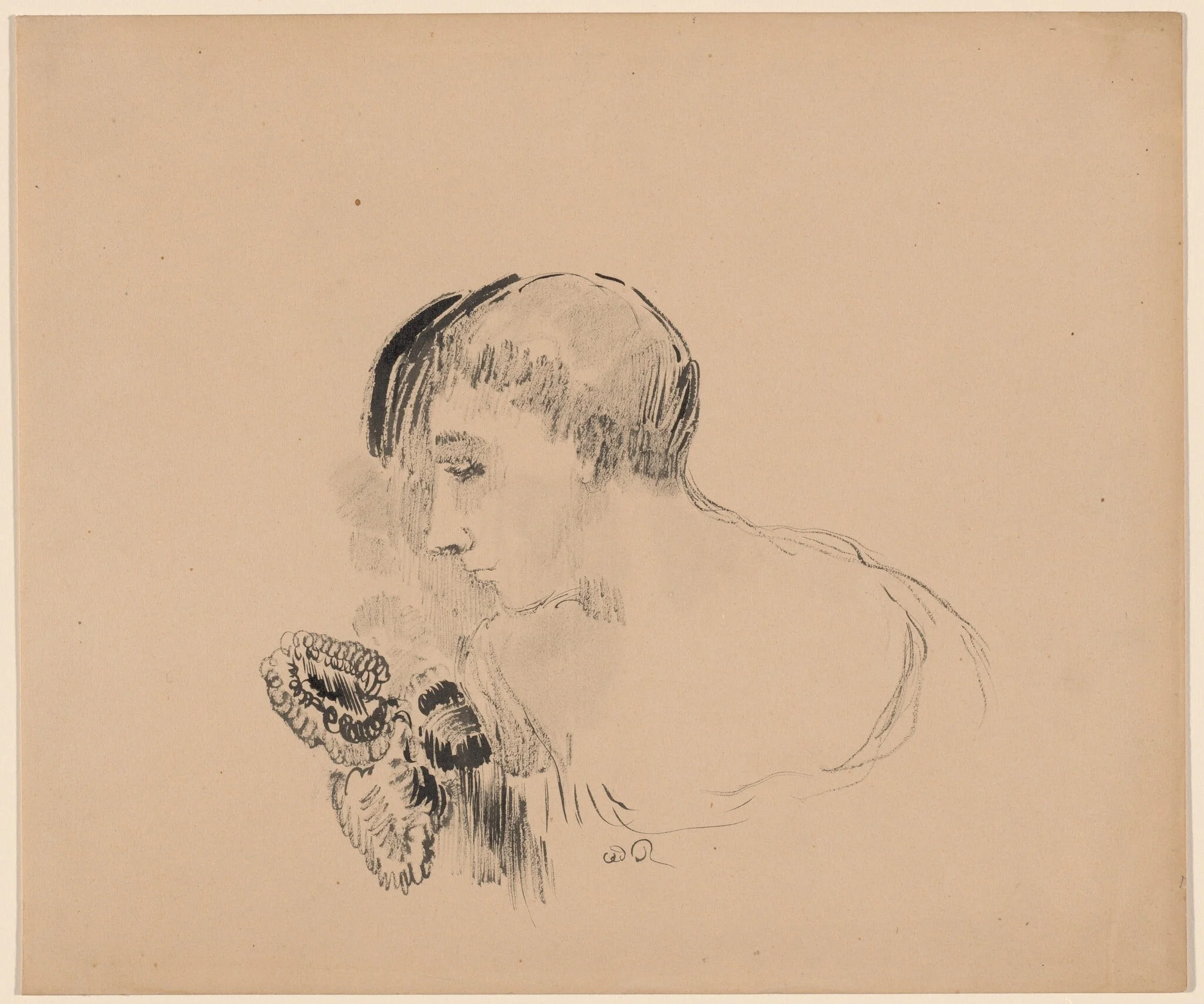 Apollonius, by Odilon Redon, ink, 1898