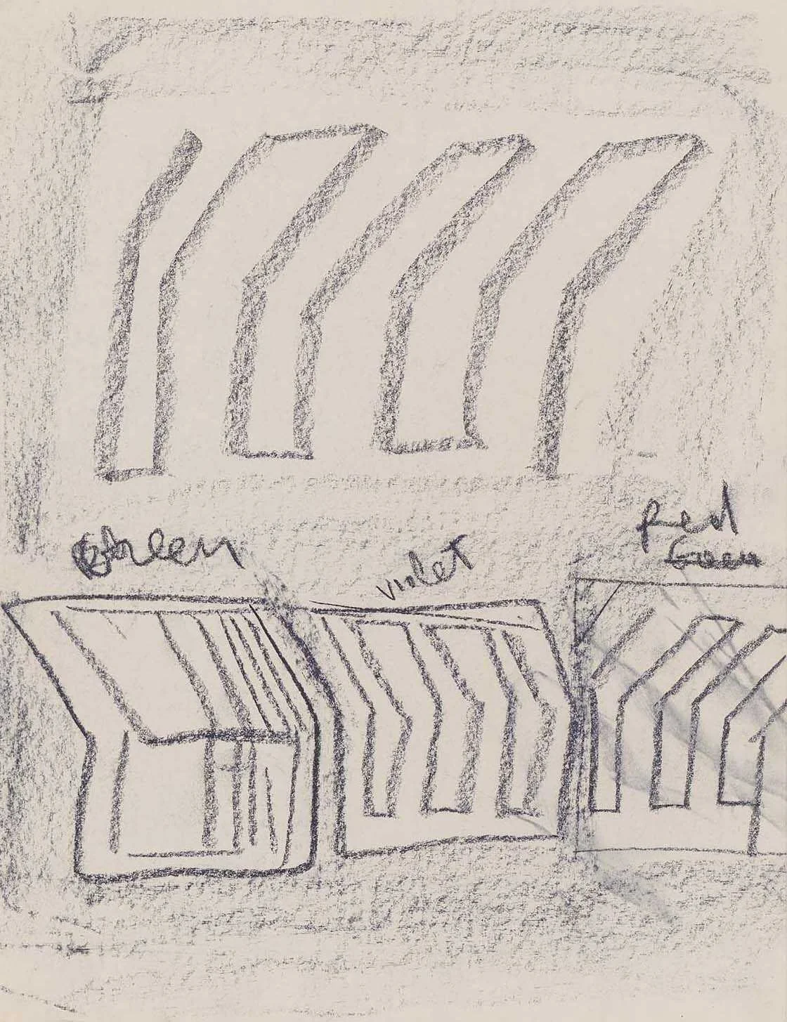 Σπουδή για γλυπτό στο Walker Art Center I, by Chryssa (Vardea-Mavromichali), 1983