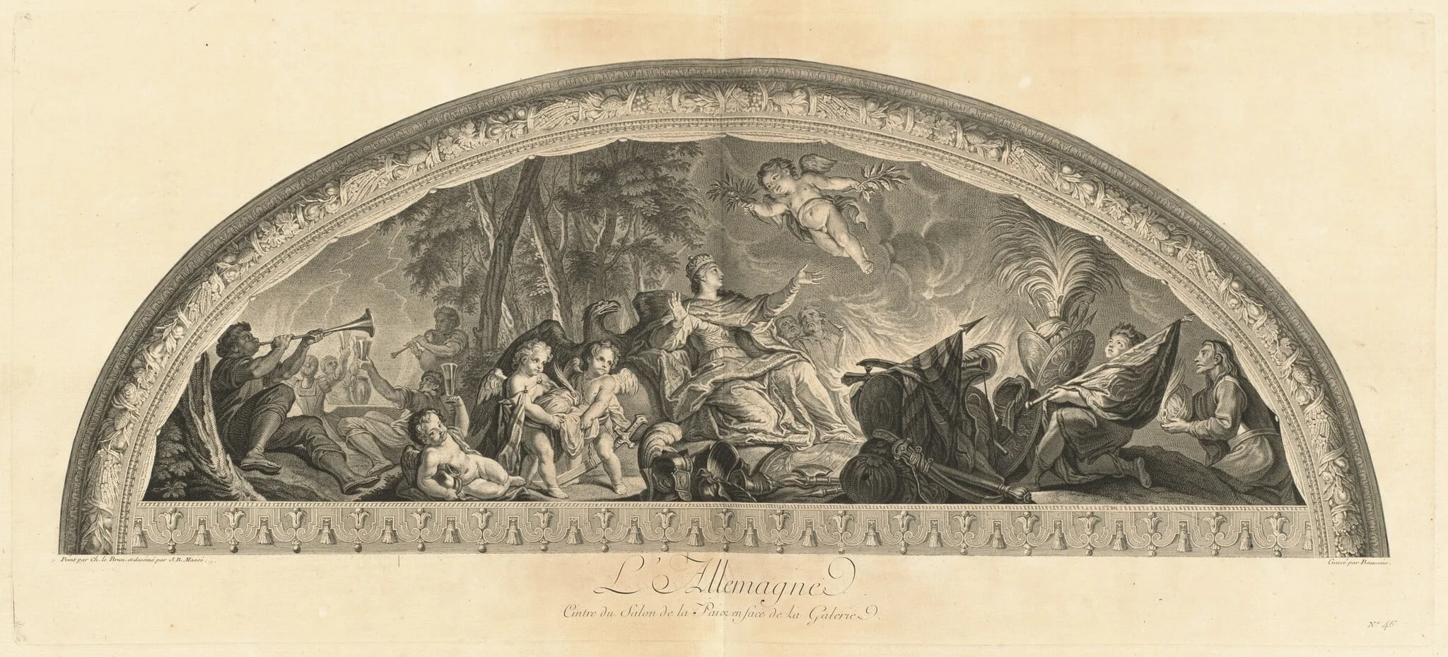L'Allemagne Cintre du Salon de la Paix en face de la Galerie (Germany, Center of the Salon of Peace Opposite the Gallery) [pl. 46]