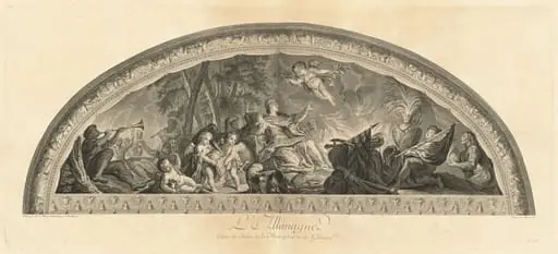 L'Allemagne Cintre du Salon de la Paix en face de la Galerie (Germany, Center of the Salon of Peace Opposite the Gallery) [pl. 46]
