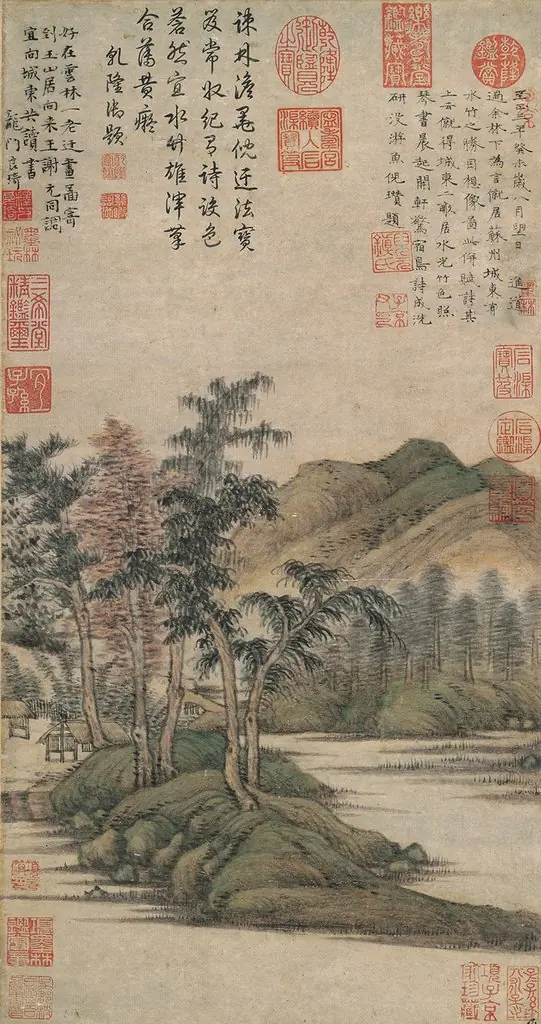 水竹居图轴