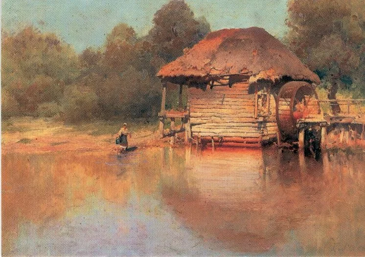 Watermill, by Petro Levchenko, unspecified, 1910