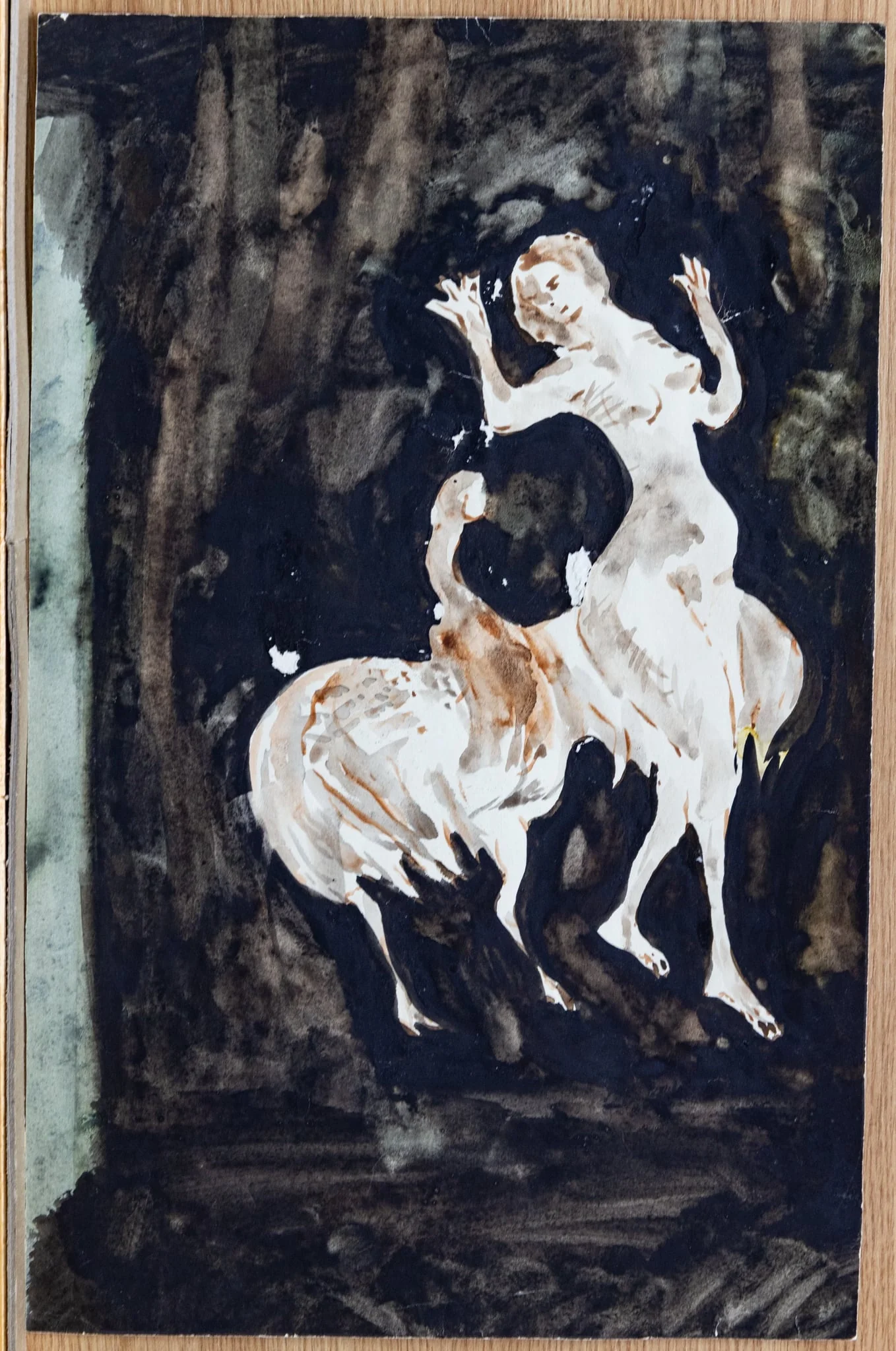Femeie cu pasăre, by Tiberiu Nicorescu