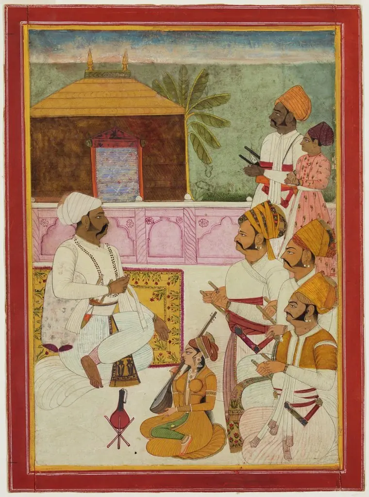 Portrait of Raja with Nobles (probably Raja Jaswant Singh)
