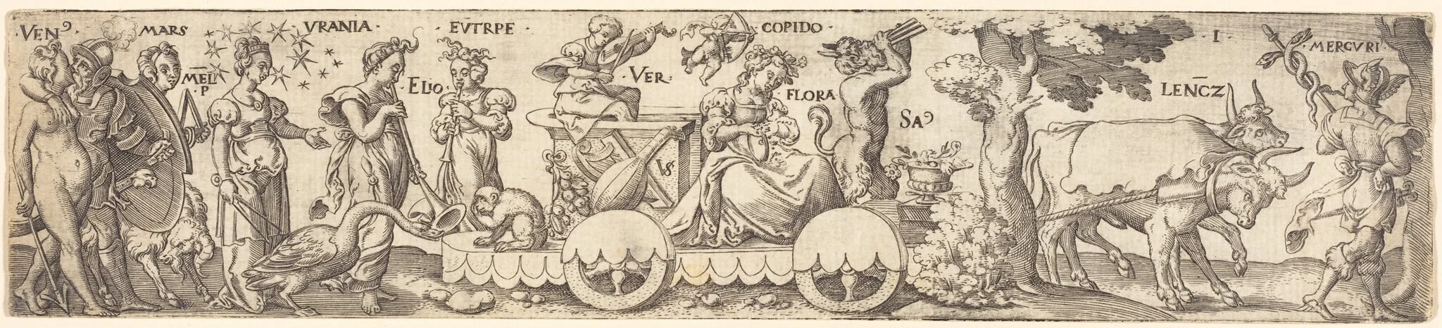 Spring, by Virgil Solis, ink, 1538