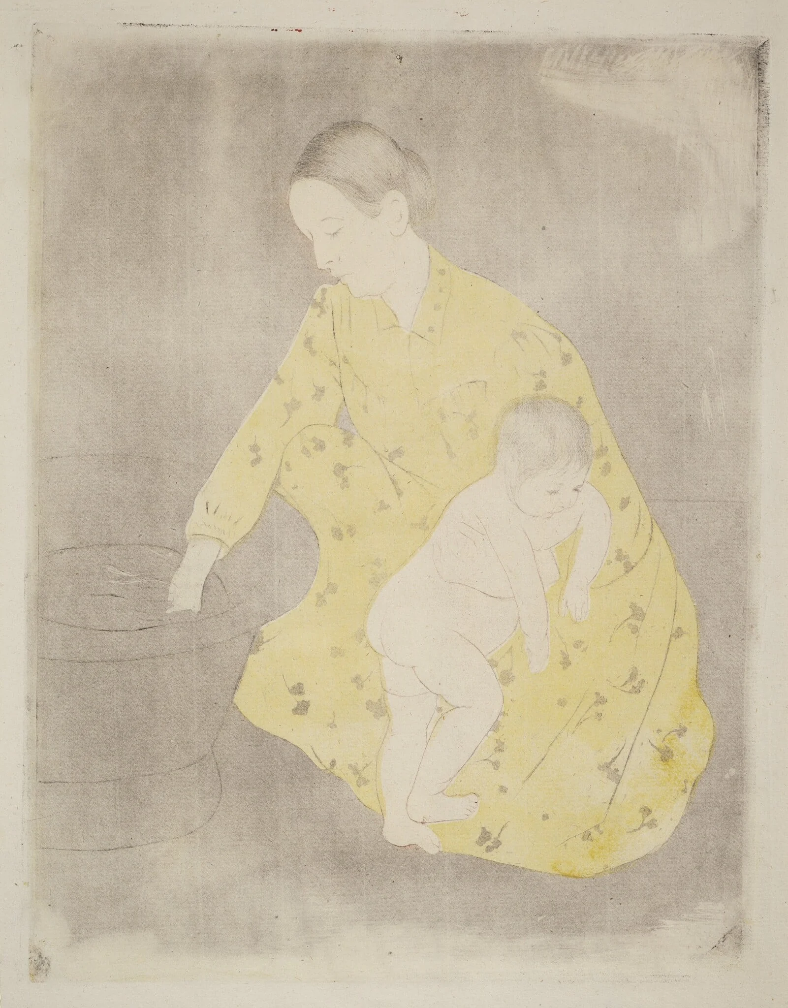 The Bath, by Mary Cassatt, ink, 1890