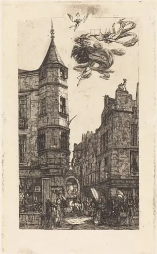 Tourelle, Rue de l'École de Médecine, 22, Paris (House with a Turret, No. 22, Street of the School of Medecine, Paris)