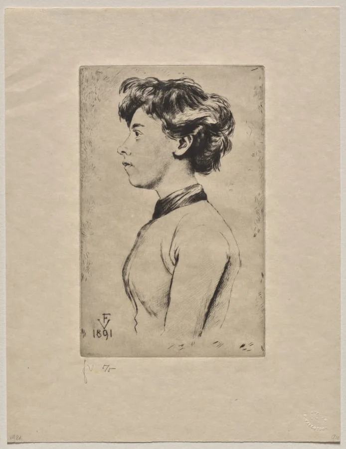 Young Girl in Profile, by Félix Vallotton, 1891