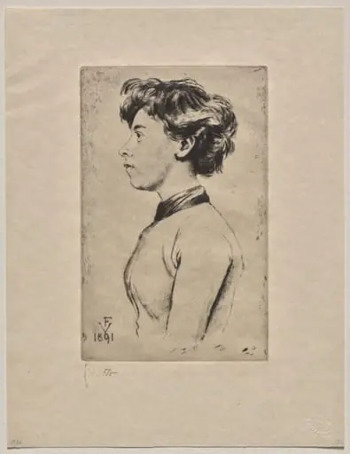 Young Girl in Profile