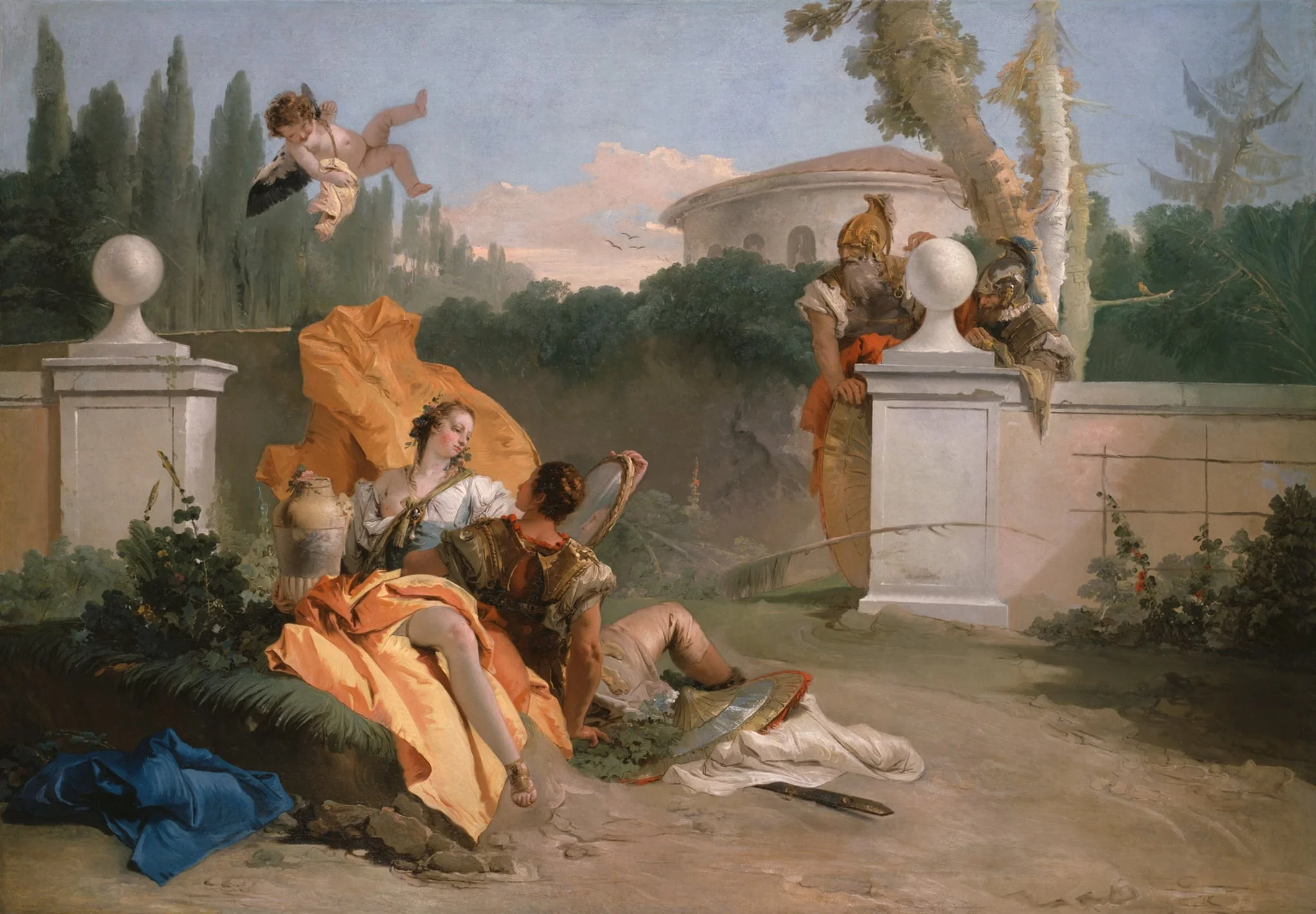 Rinaldo and Armida in Her Garden, by Giovanni Battista Tiepolo, oil, 1744