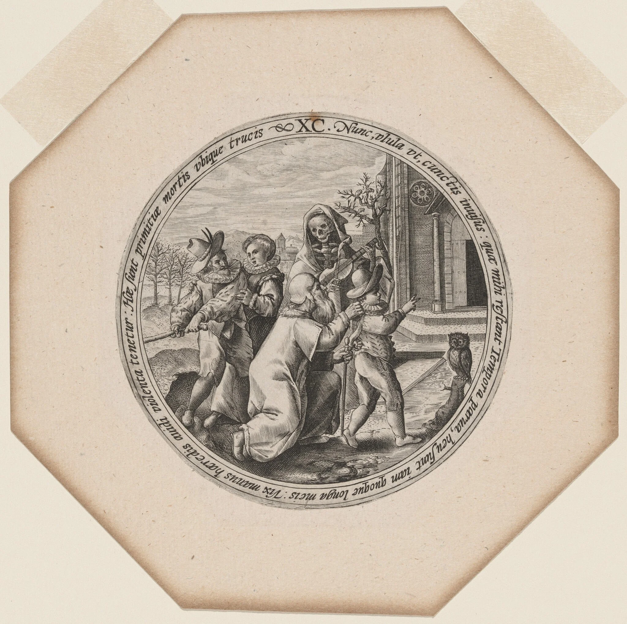 XC: Ninety Years, by Crispijn van de Passe I, ink, 1599