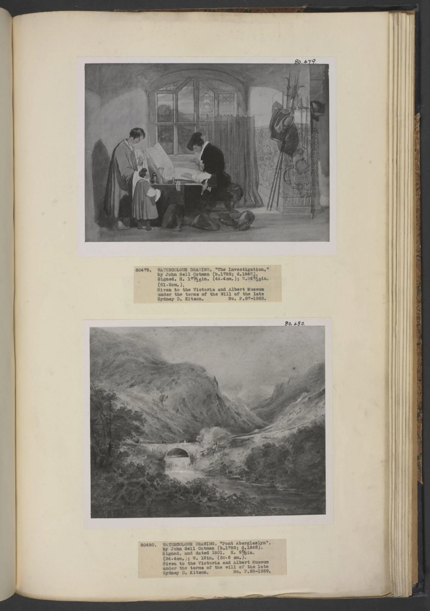 The Investigation, by John Sell Cotman, watercolor, 1800