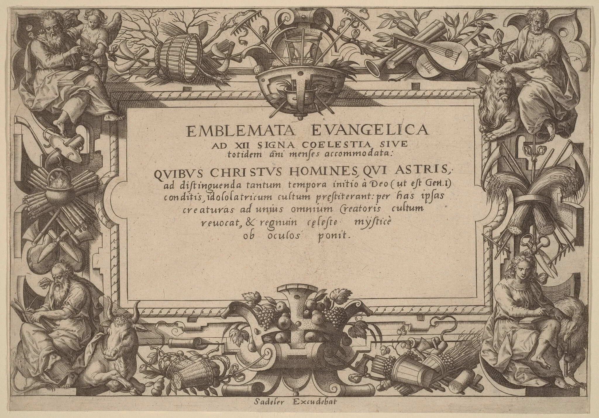 Title Page, by Adriaen Collaert, ink, 1585