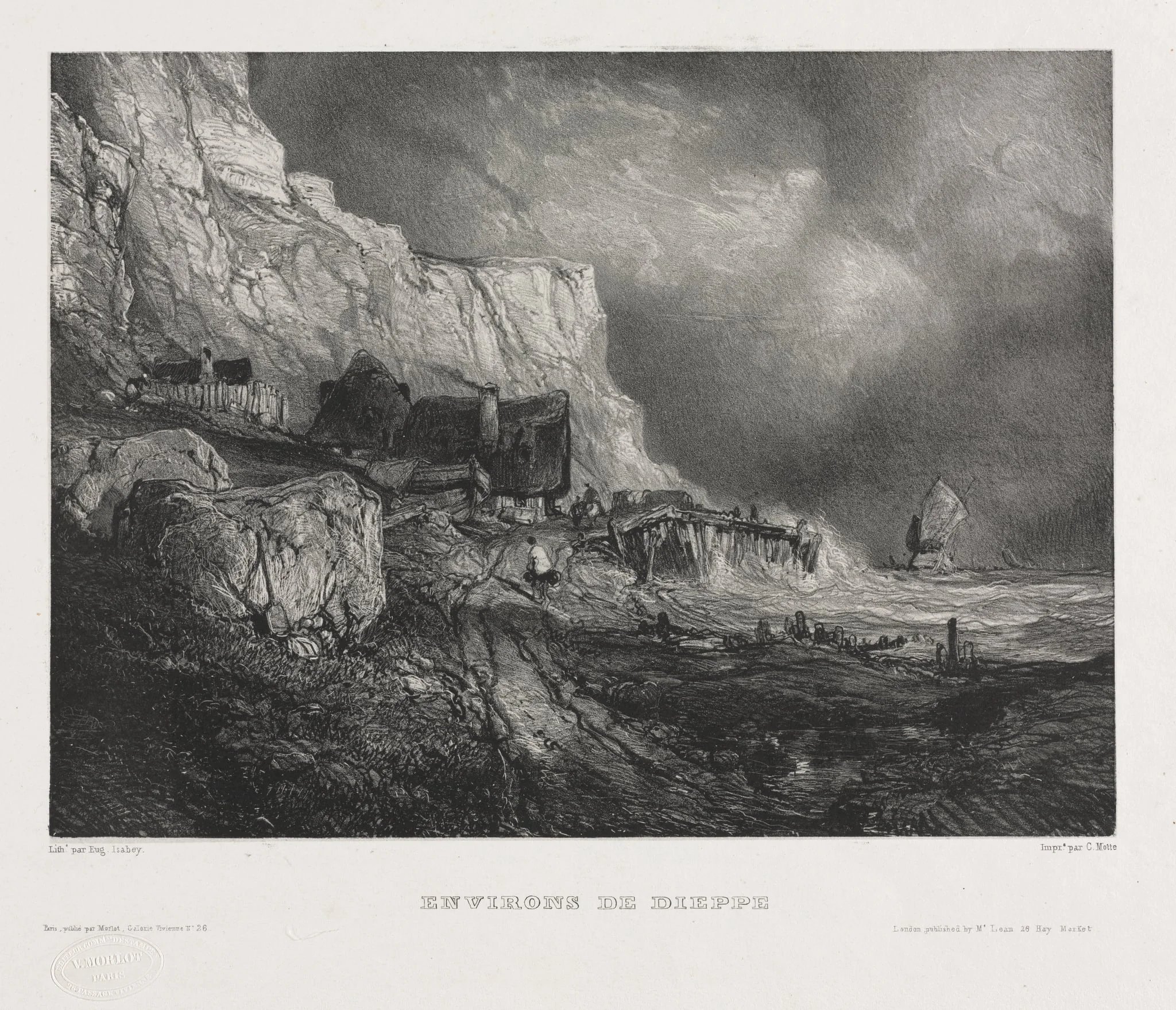 Six Marines: Environs of Dieppe, by Eugène Isabey, 1833