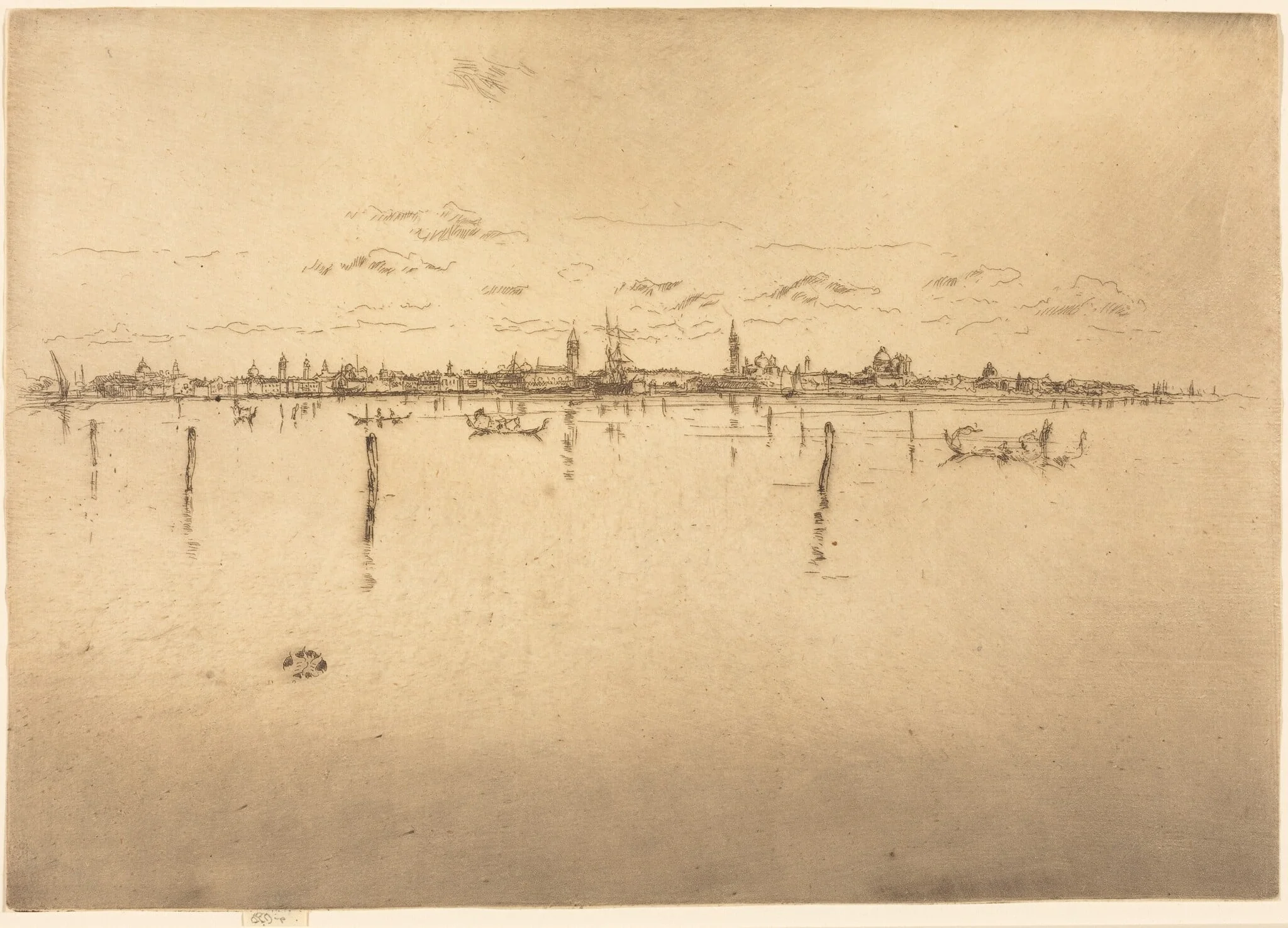 Little Venice, by James McNeill Whistler, ink, 1880
