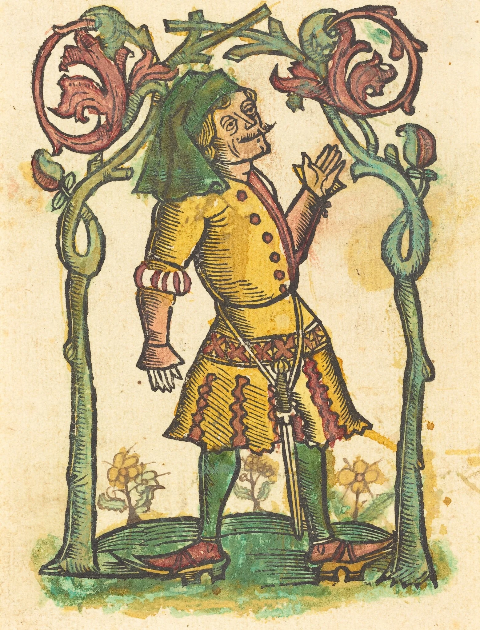 Morris Dancer, by German 15th Century, ink, 1500
