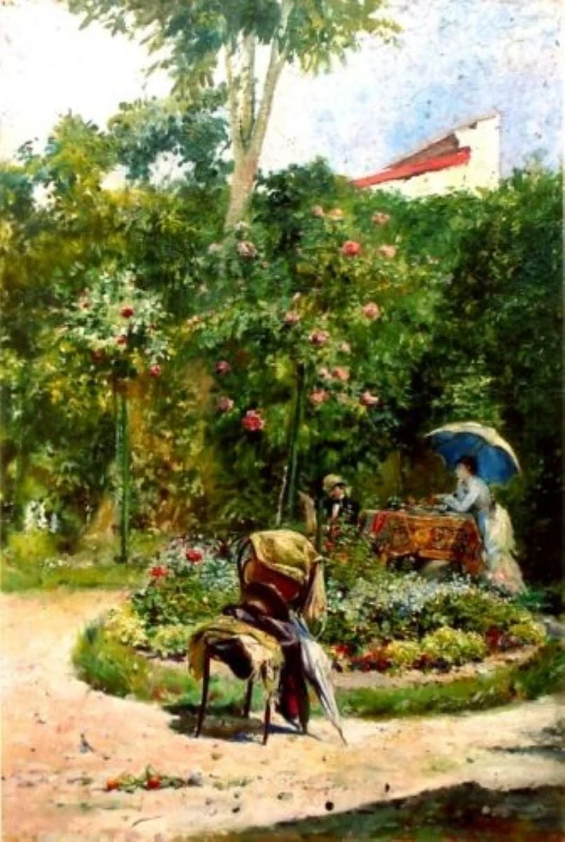 În grădina pictorului, by Theodor Aman, unspecified, 1879