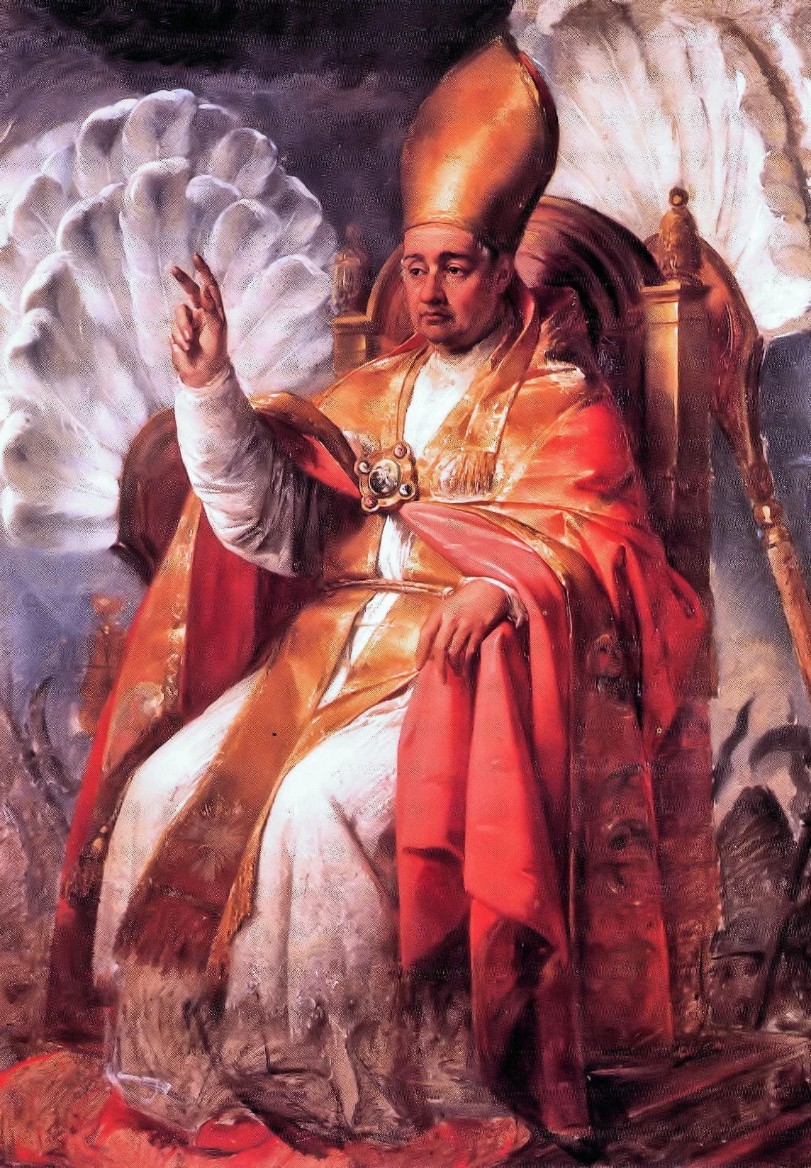 Portrait of Gregory XVI carried on the sedia gestatoria, by Francesco Podesti, oil, 1834