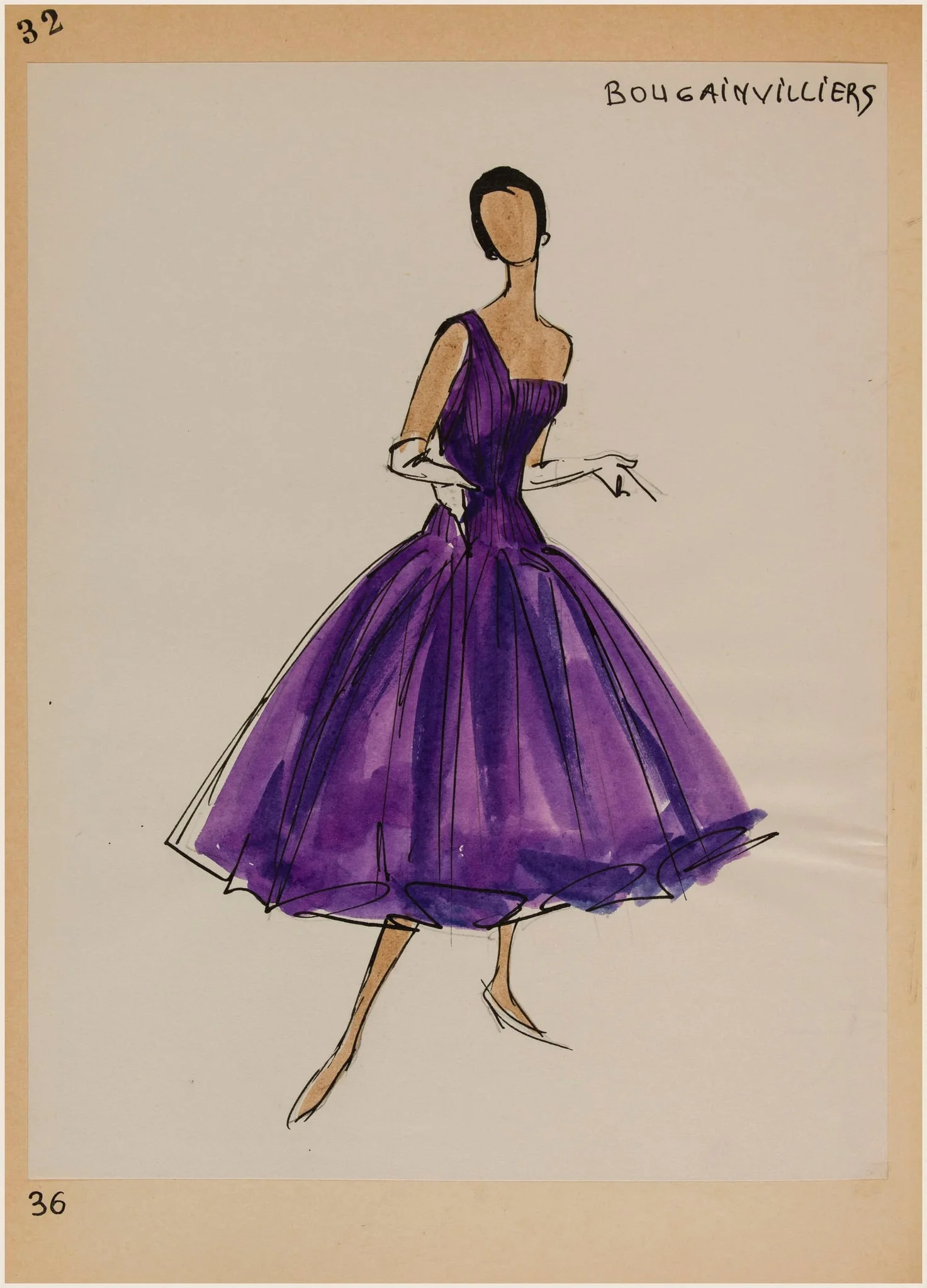 Bougainvilliers, by Carven, 1956