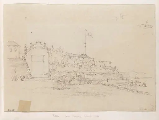 The church of S. Francisco and the adjacent fort, Macau