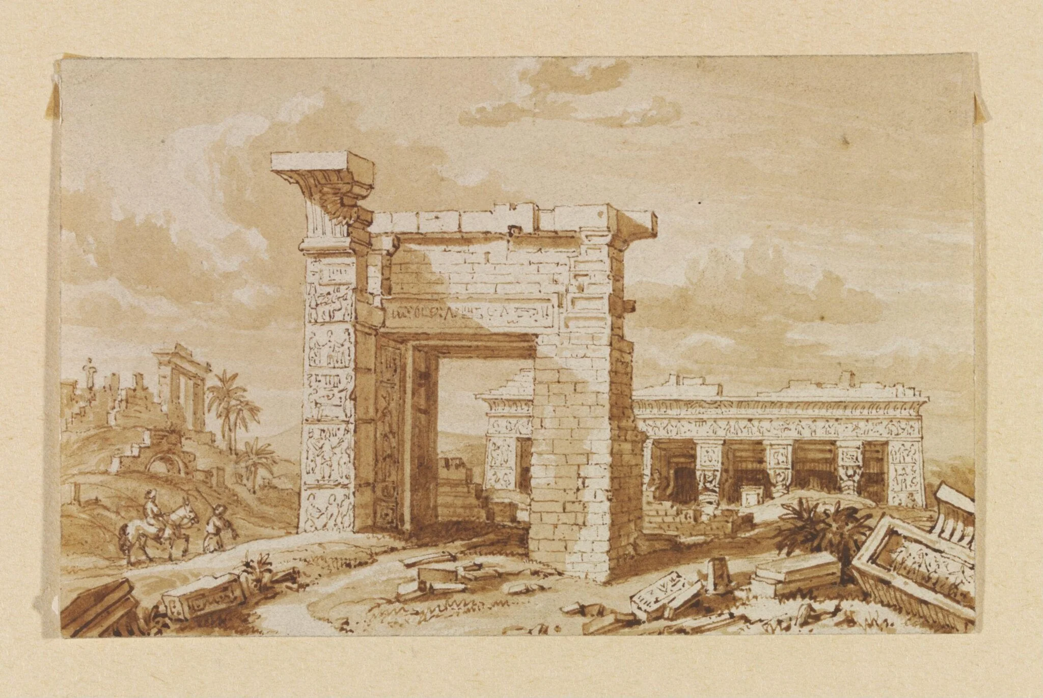 View of the Northern Gate of Dendera or Tentyra