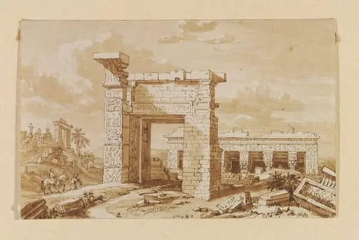 View of the Northern Gate of Dendera or Tentyra