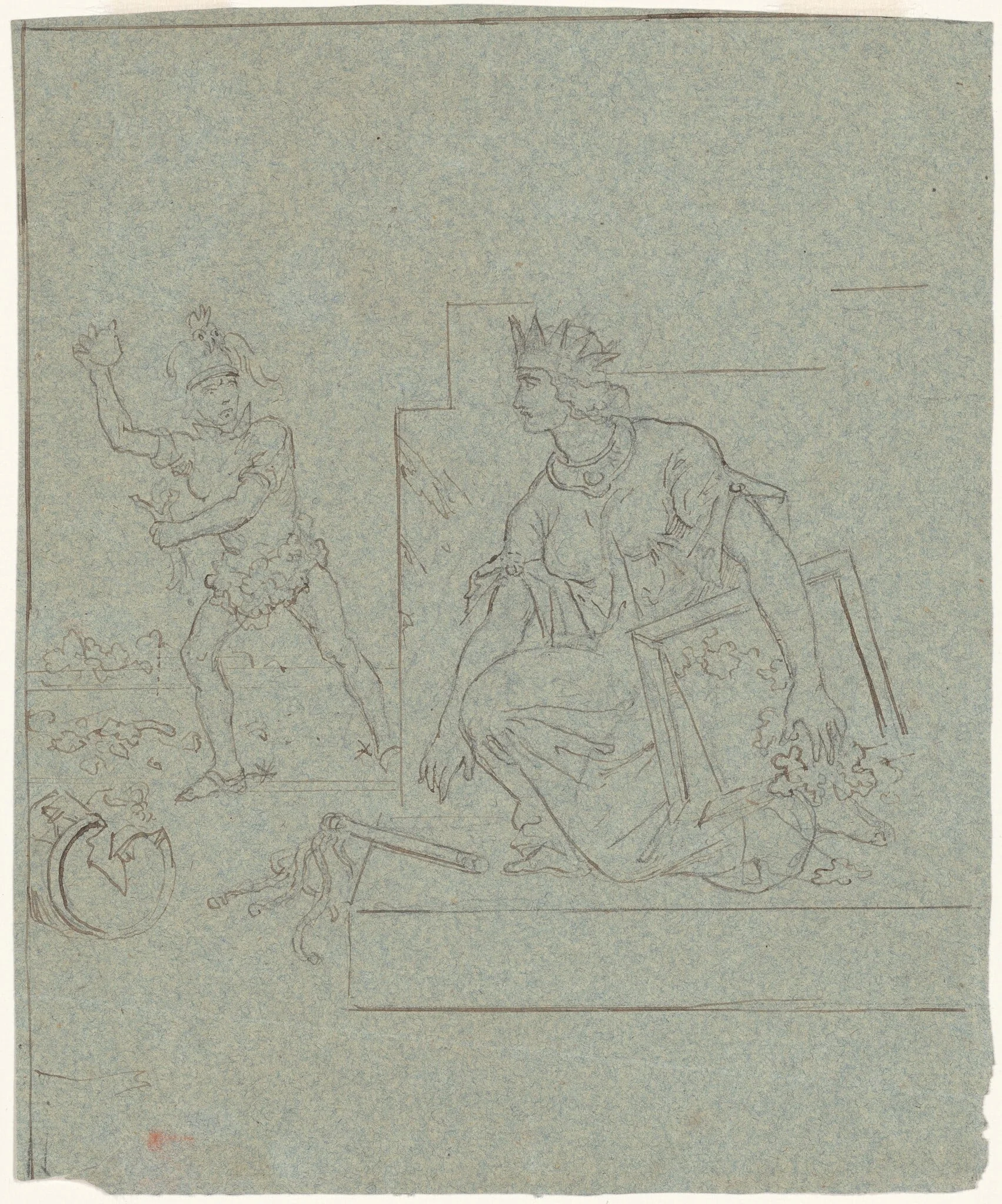 Political Cartoon of the American Civil War, by Emanuel Leutze, ink, 1864