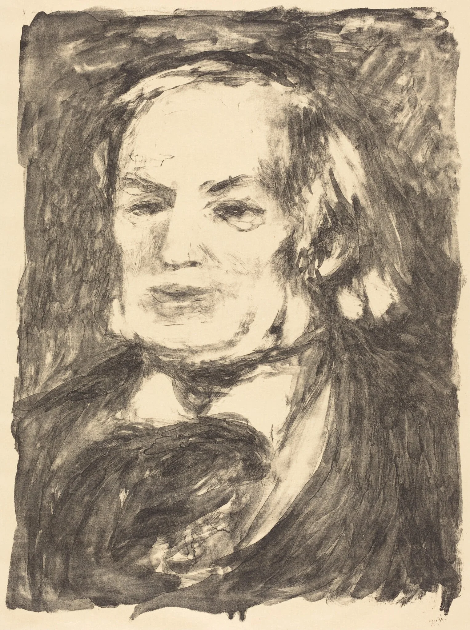 Richard Wagner, by Auguste Renoir, ink, 1900