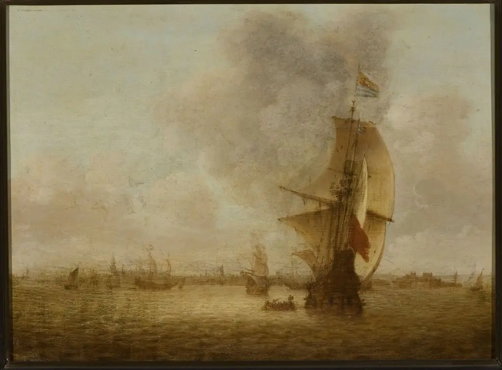 Marine view with the Vlissingen port in the background