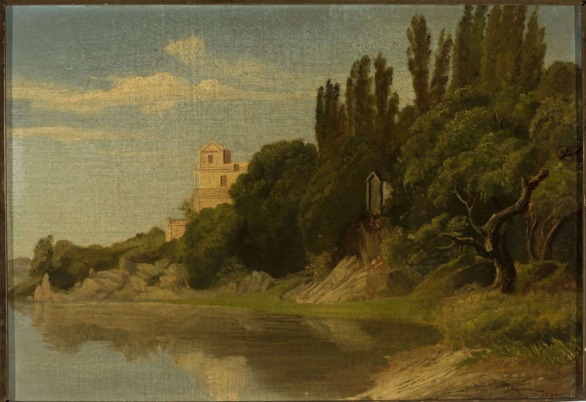 Italian waterside landscape