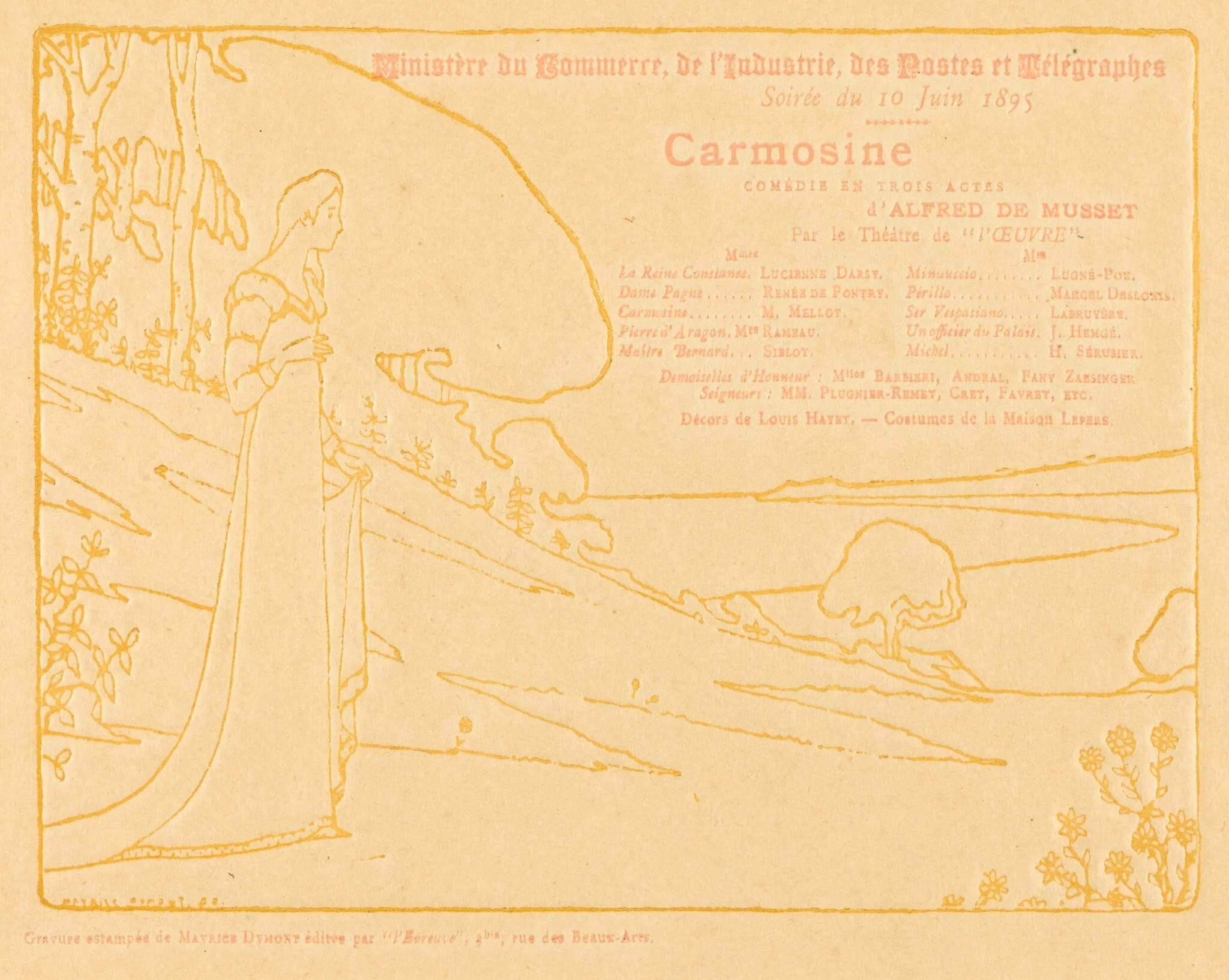 Carmosine, by Maurice Dumont, ink, 1895