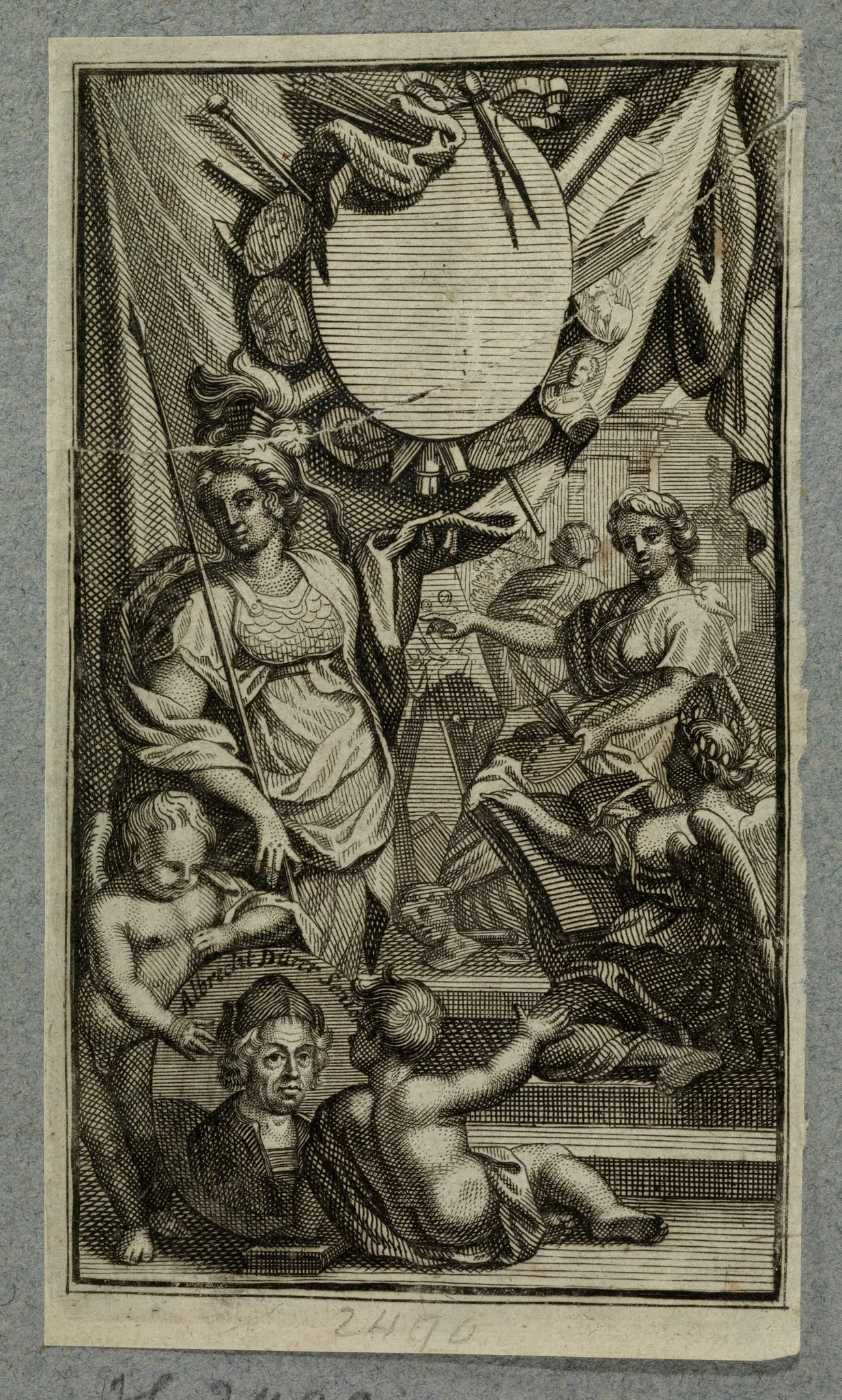 Frontispiece with portrait of Albrecht Dürer d.Ä., by Unknown, unspecified, 1497