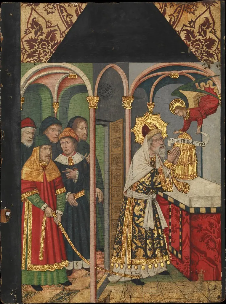 Panel with the Angel Appearing to Zacharias (from a Retable depicting Saint John the Baptist and scenes from his life)