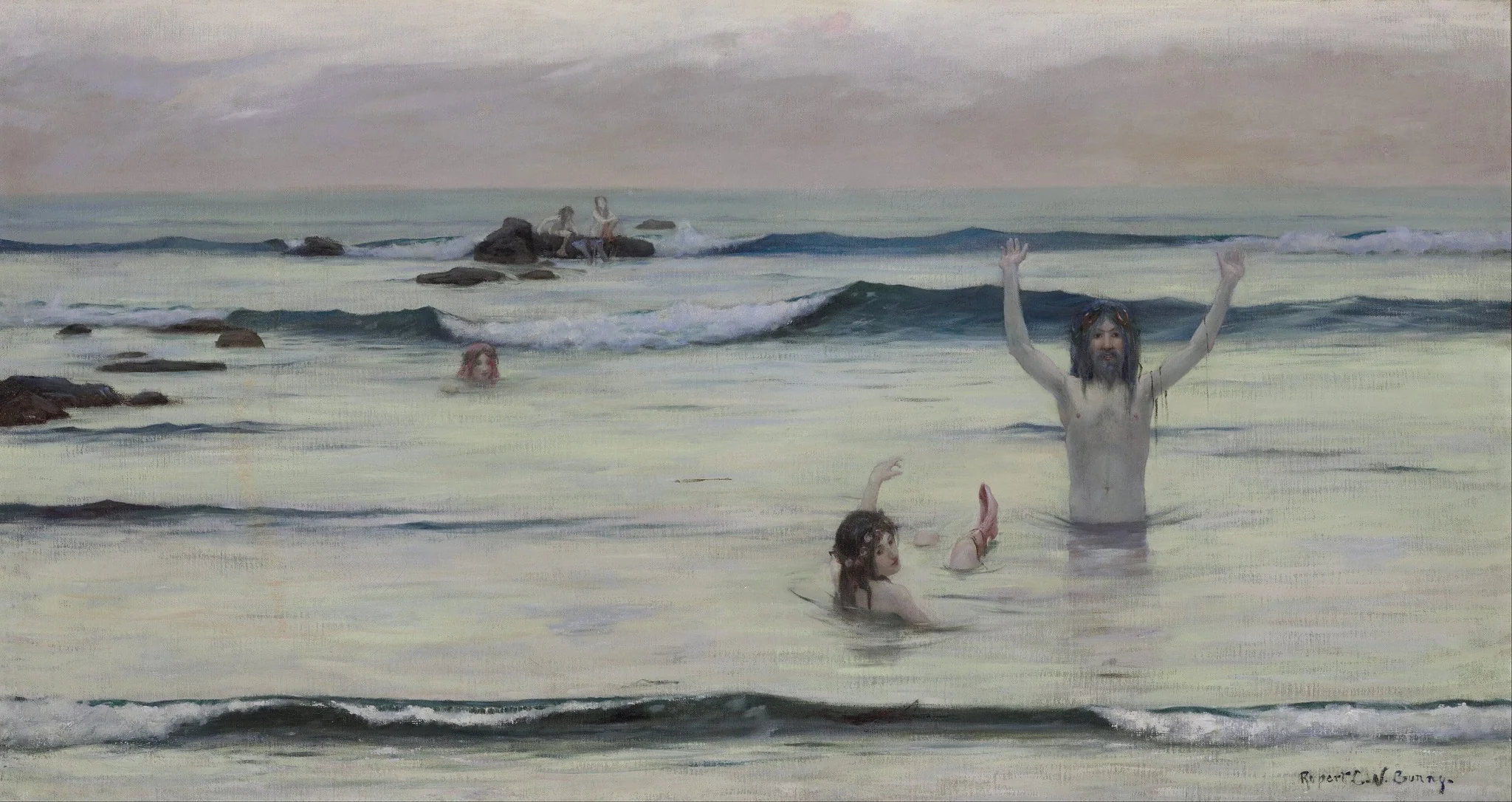 Tritons, by Rupert Bunny, oil, 1896