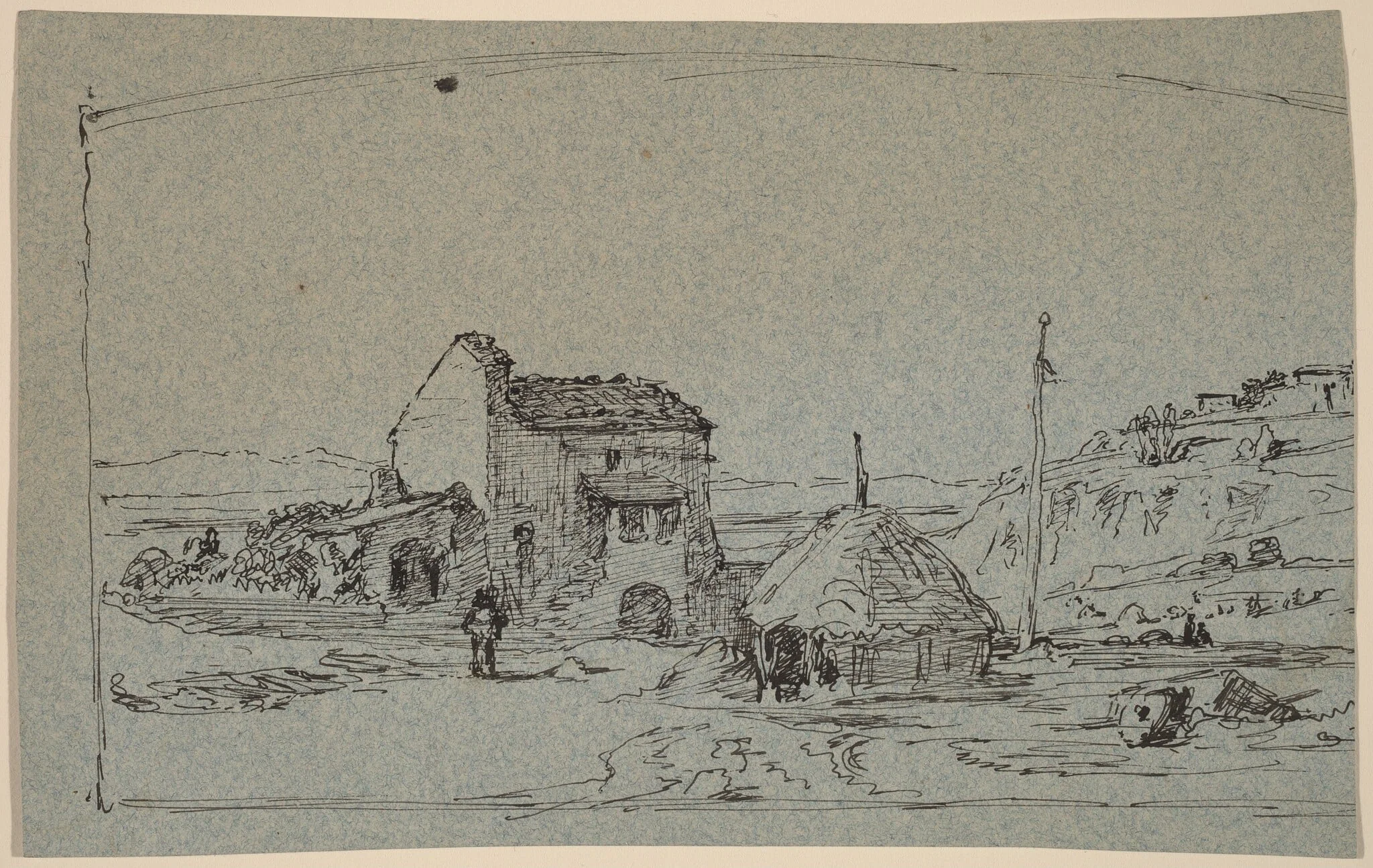 Tuscany, by Elihu Vedder, ink, 1858