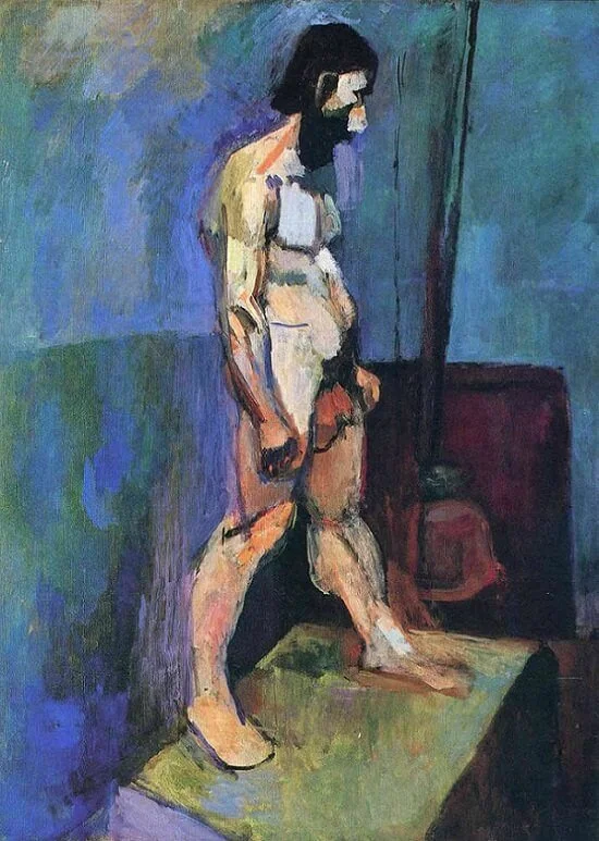 Male Model, by Henri Matisse, oil, 1900