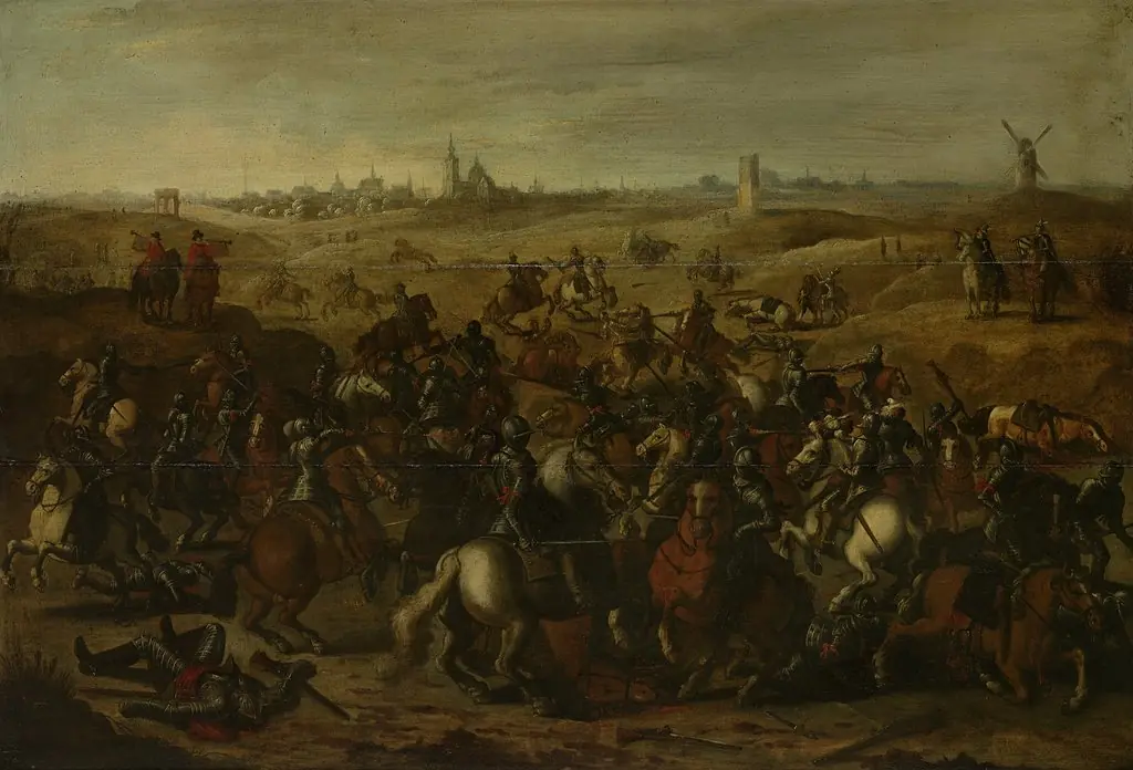 The battle between Bréauté and Leckerbeetje on the heath outside Vught, 5 Februari 1600