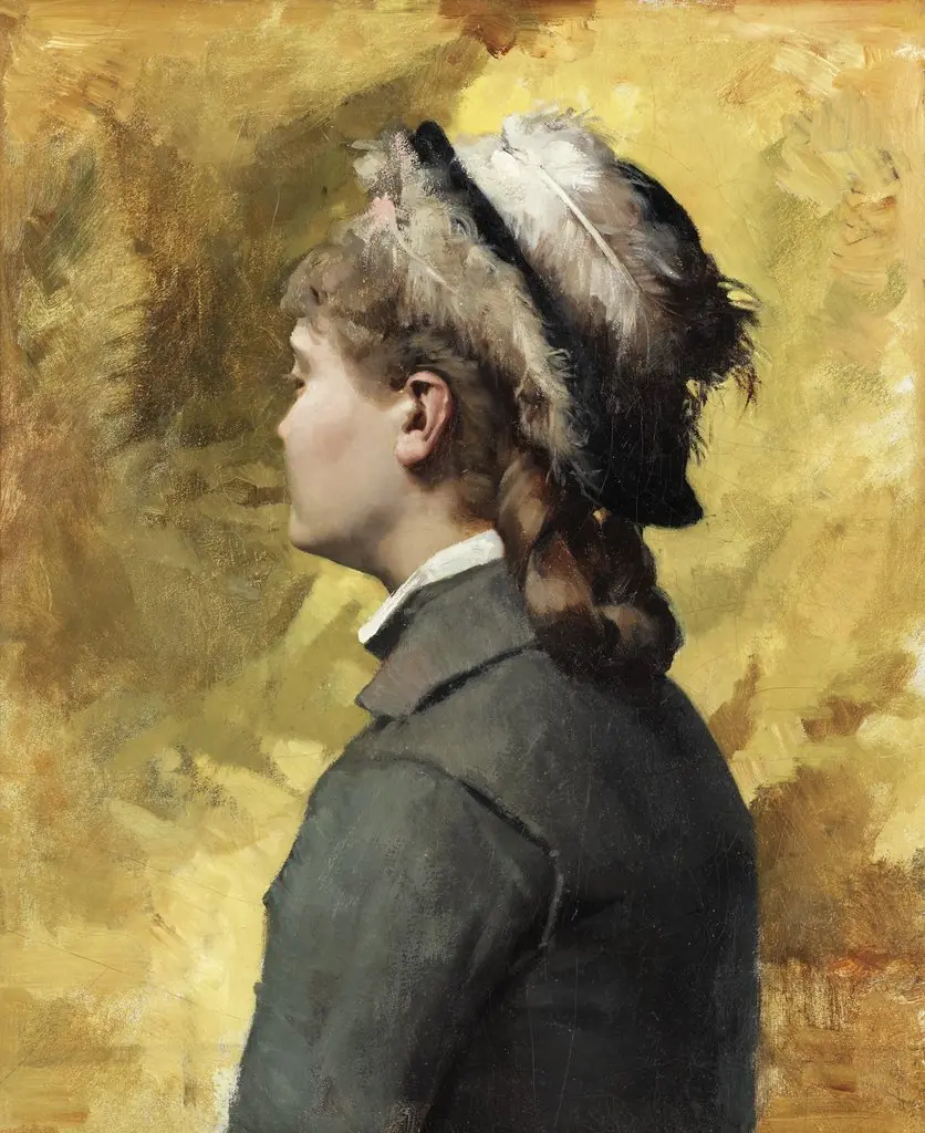 Young Woman in Grey