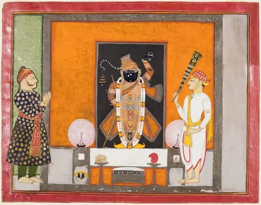 Maharao Ram Singh II of Kota (r. 1828–66) Worships Brij Nathji as the Bridegroom